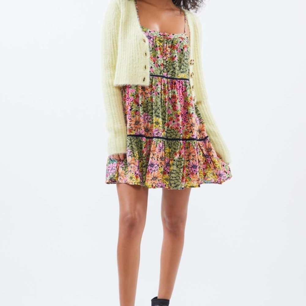 UrBan Outfitters Rayon Tiered Babydoll Dress XS
